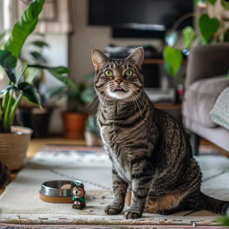 chat qui machouille dans le vide